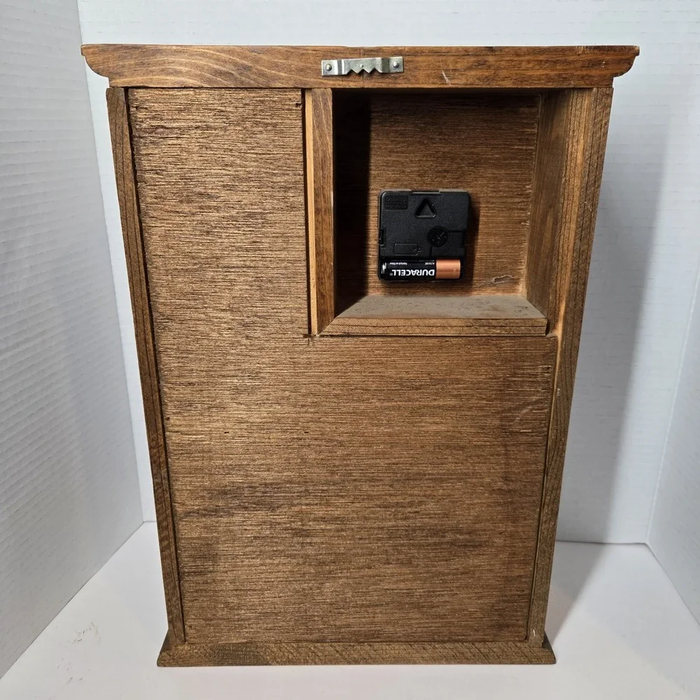 VTG WOOD WALL DISPLAY CASE TRINKET SHELF GLASS DOOR CURIO CABINET‎ Cottagecore